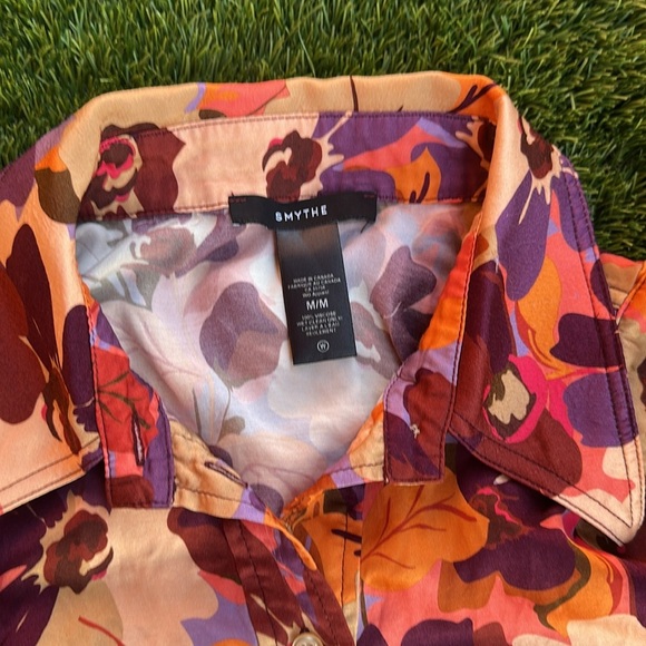 Smythe Multicolor Floral Blouse Women’s Size Medium - Picture 4 of 6